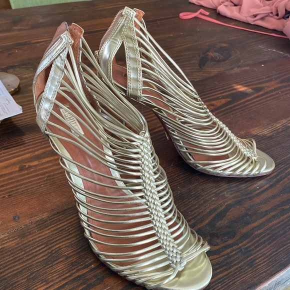 SCHUTZ Golden Cage Heels/Size 8.5 - Picture 5 of 7